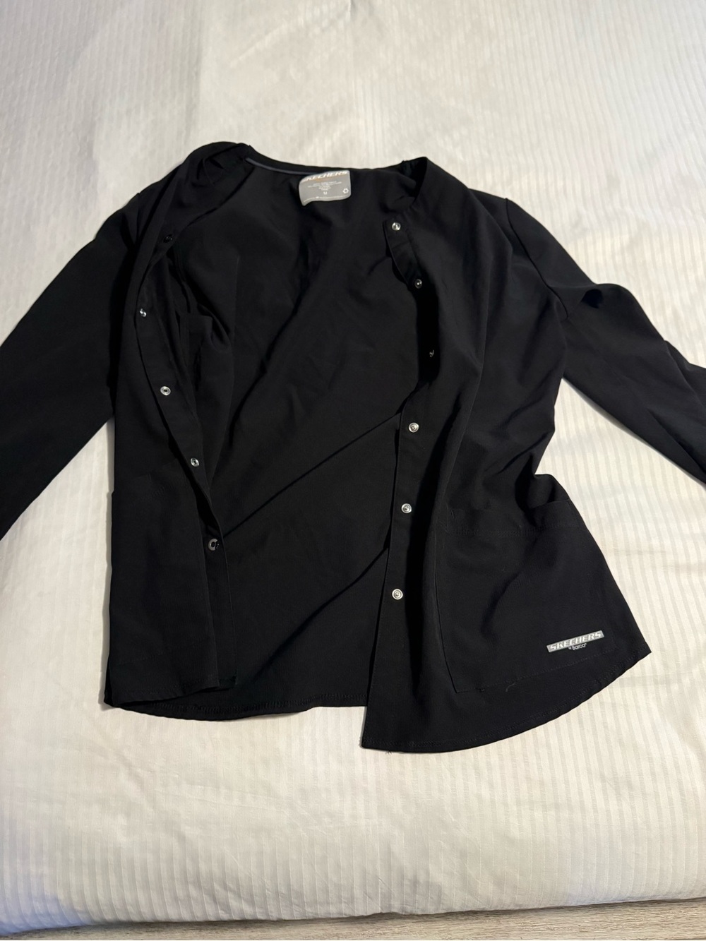 Barco Uniforms Women’s Black Snap-Front Medical Scrub Jacket
